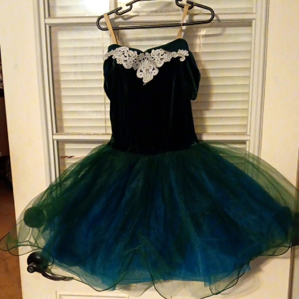 Weissman Green Velvet Kids Costume Dress